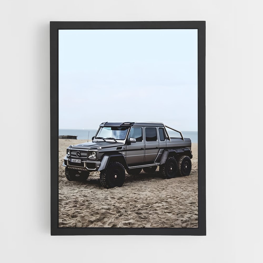 Poster Plage en AMG – affiche Mercedes (vue 2)